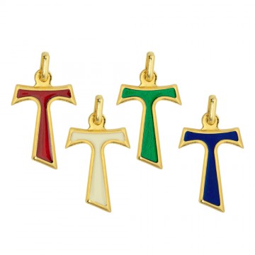 Croce Tau in Metallo Dorato...