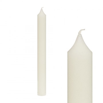 Candela in Cera Bianca h 21 cm