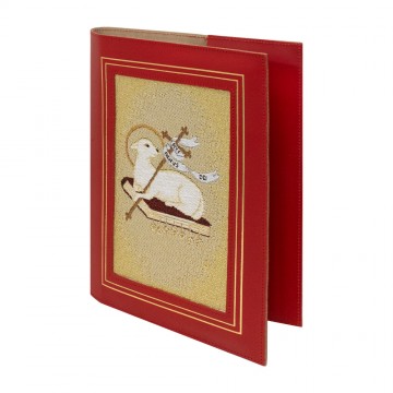 Coprilezionario in Pelle Rossa