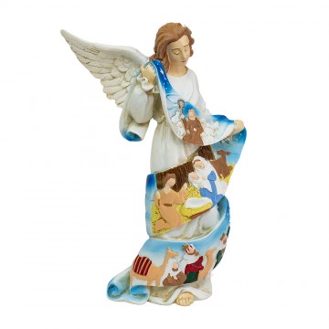 Angelo in Resina con Presepe