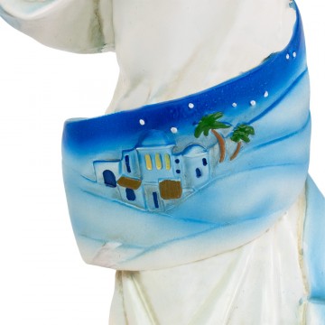 Angelo in Resina con Presepe