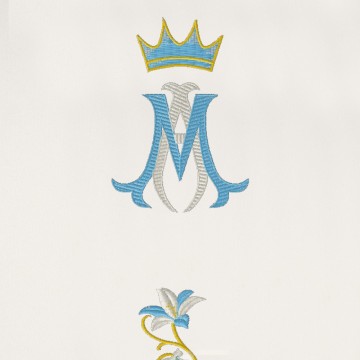 Coprileggio Ricamo Mariano