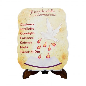 Quadretto pergamena Cresima