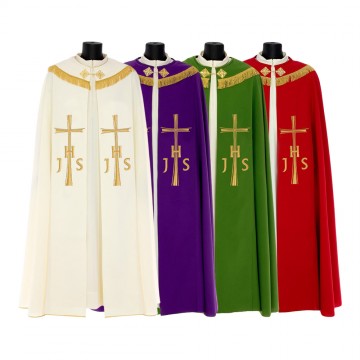 Piviale con Ricamo JHS e Croce