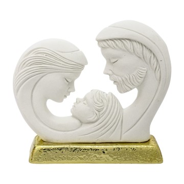 Sacra Famiglia con Base Dorata