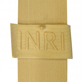 Cristo Romanico e Croce in Legno Brunito