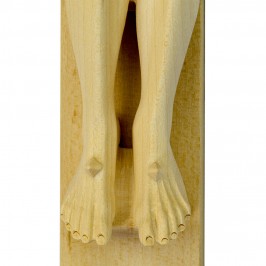 Cristo Romanico e Croce in Legno Brunito