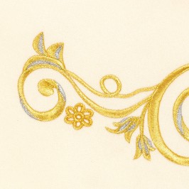 Velo Omerale Avorio Ricamo JHS