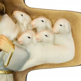 Croce Buon Pastore in Legno Colorato