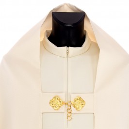 Velo Omerale Con Croce Ricamata