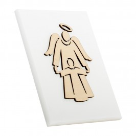 Quadretto Angelo Custode in Legno