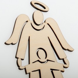 Quadretto Angelo Custode in Legno