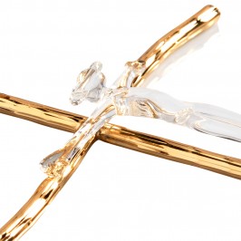 Croce Stilizzata in Metallo Dorato
