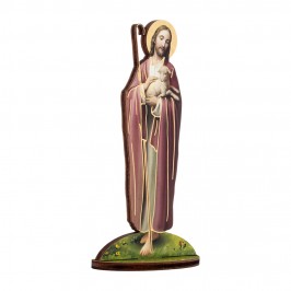 Statuetta Gesù Buon Pastore in Legno
