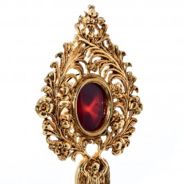 Reliquiario in Bronzo Dorato H 26 CM