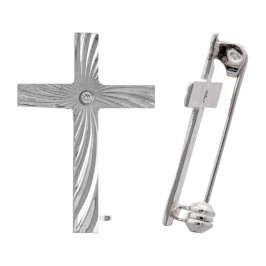 Spilla Clergyman con Zircone