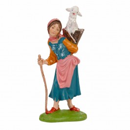 Pastorella con Agnello Fontanini cm 10
