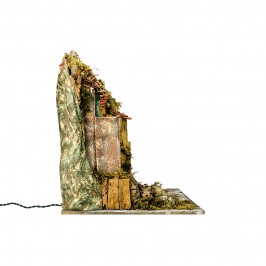 Ambientazione Presepe con Case e Luci