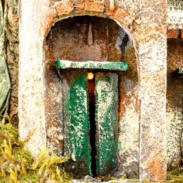 Ambientazione Presepe con Case e Luci