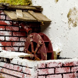 Casolare con Luci e Mulino ad Acqua