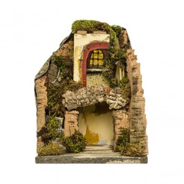 Grotta per il Presepe con 10 Luci Batteria