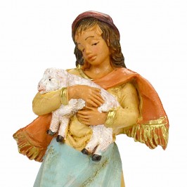 Donna con Pecorella Fontanini 9,5 cm