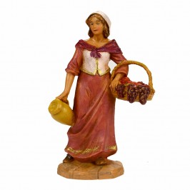 Pastorella con cesto Fontanini cm 9,5