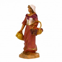 Pastorella con cesto Fontanini cm 9,5