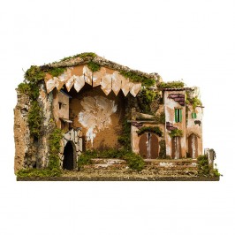 Capanna per Presepe in Legno e Sughero