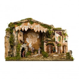 Capanna per Presepe in Legno e Sughero