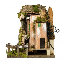 Capanna per Presepe in Legno e Sughero