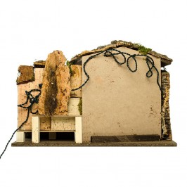 Capanna per Presepe in Legno e Sughero