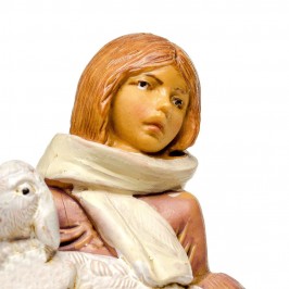 Pastorella con Pecora Fontanini 12 cm