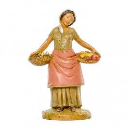 Pastorella con Cesti Fontanini 12 cm