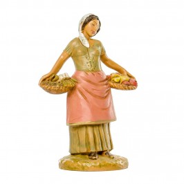 Pastorella con Cesti Fontanini 12 cm