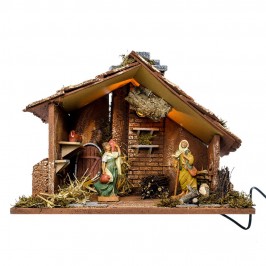 Capanna con Luce per il Presepe