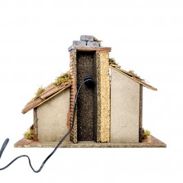 Capanna con Luce per il Presepe