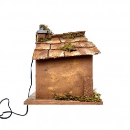 Capanna con Luce per il Presepe