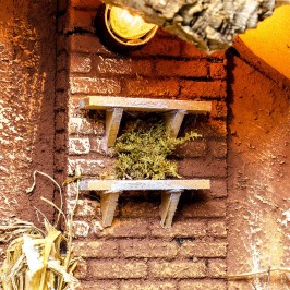 Capanna con Luce per il Presepe