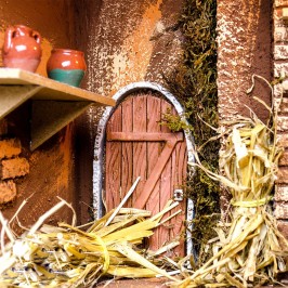 Capanna con Luce per il Presepe