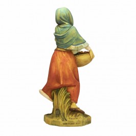 Donna con Cesto Frutta Fontanini cm 52