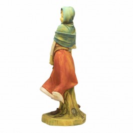 Donna con Cesto Frutta Fontanini cm 52