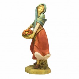 Donna con Cesto Frutta Fontanini cm 52