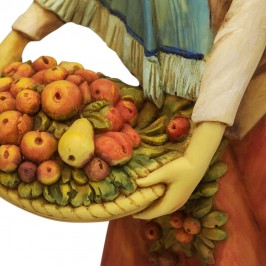 Donna con Cesto Frutta Fontanini cm 52
