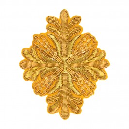 Applicazione Croce Ricamata in Oro