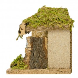 Capanna con Pila di Fieno per il Presepe