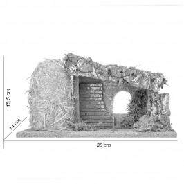 Capanna con Pila di Fieno per il Presepe