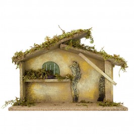Capanna con Muschio e Sughero per 12 cm