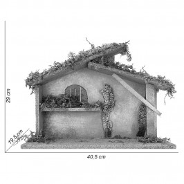 Capanna con Muschio e Sughero per 12 cm