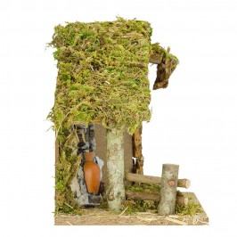 Capanna con Giara e Gatto per il Presepe